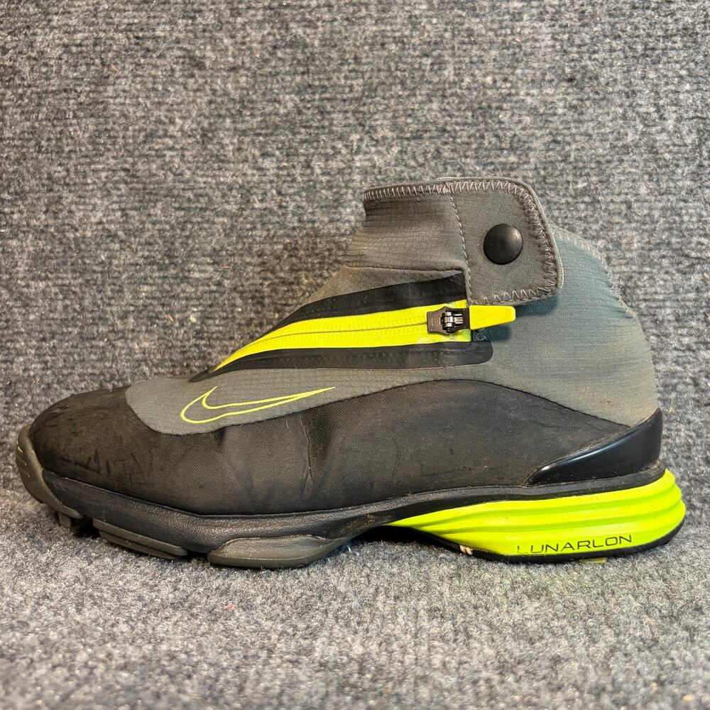 Nike Golf Lunar Bandon II Mens Size 6.5 Gray Yellow Lunarlon Waterproof Shoes